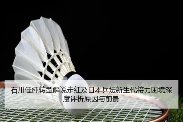 石川佳纯转型解说走红及日本乒坛新生代接力困境深度评析原因与前景